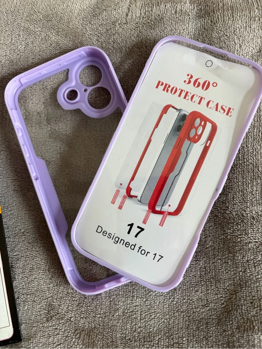 Phone 360° Protective Case for Model 17 - Light Purple with Screen Protector